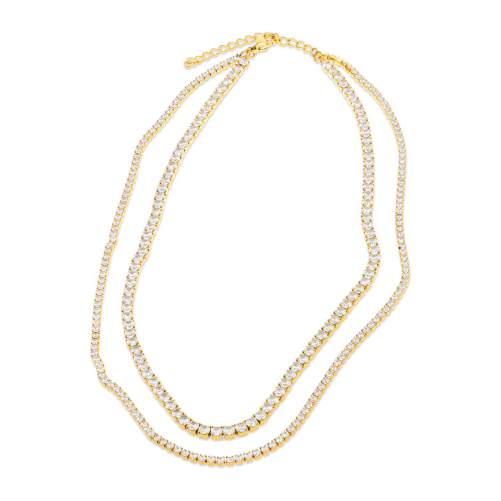 Melina - Kristall Halskette Edelstahl