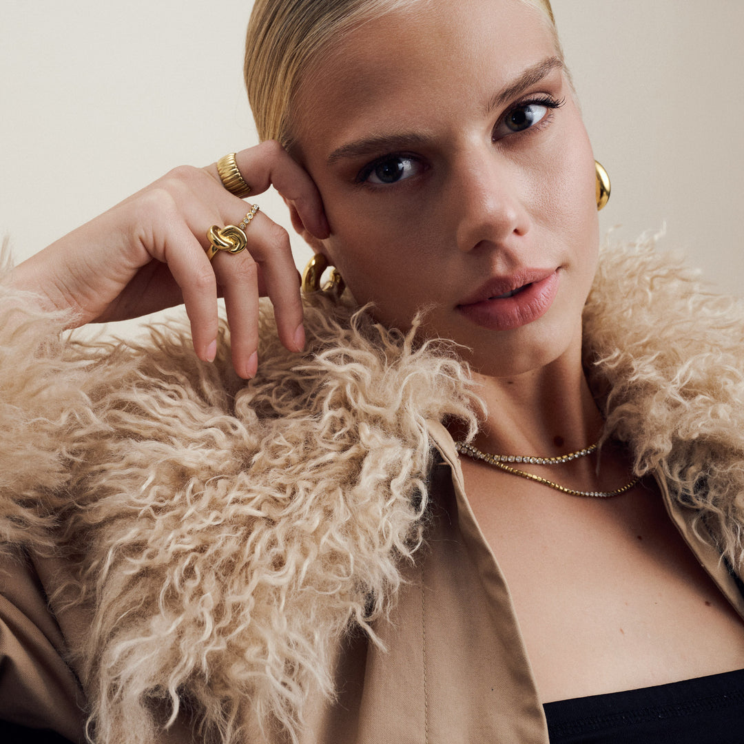 Melina - Kristall Halskette Edelstahl