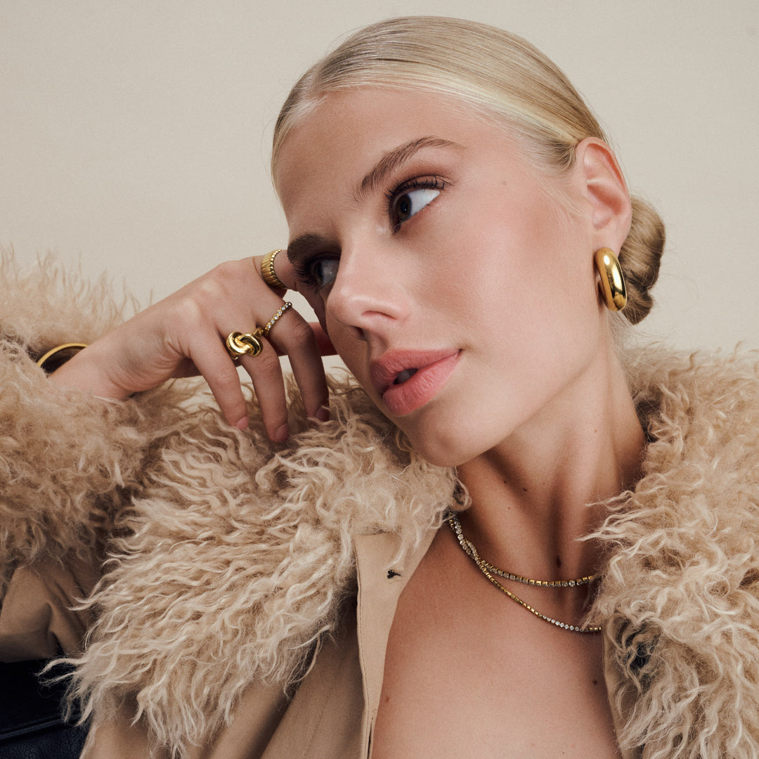 Melina - Kristall Halskette Edelstahl