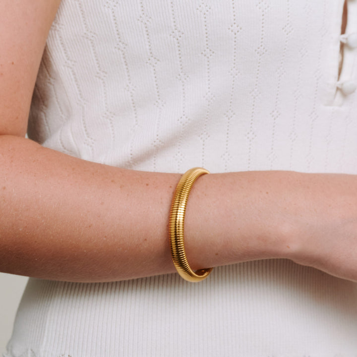 Limei - Stretch Bangle Bracelet Stainless Steel