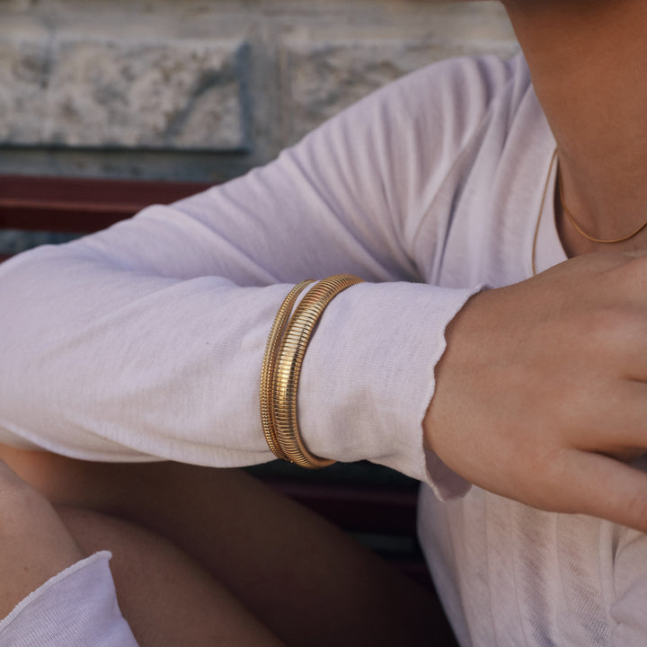 Limei - Stretch Bangle Bracelet Stainless Steel