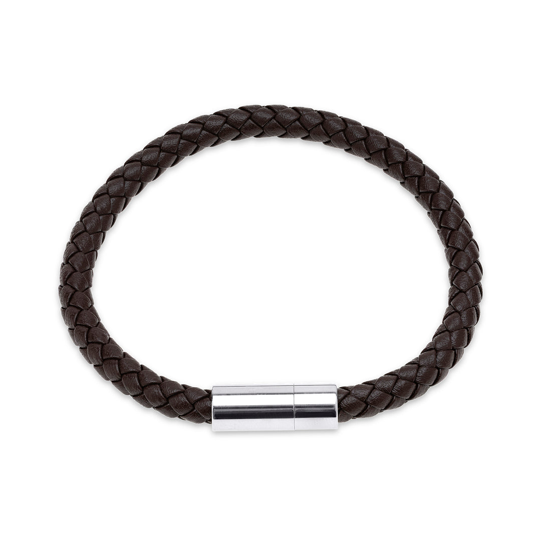 Oliver - Leather Bracelet Stainless Steel