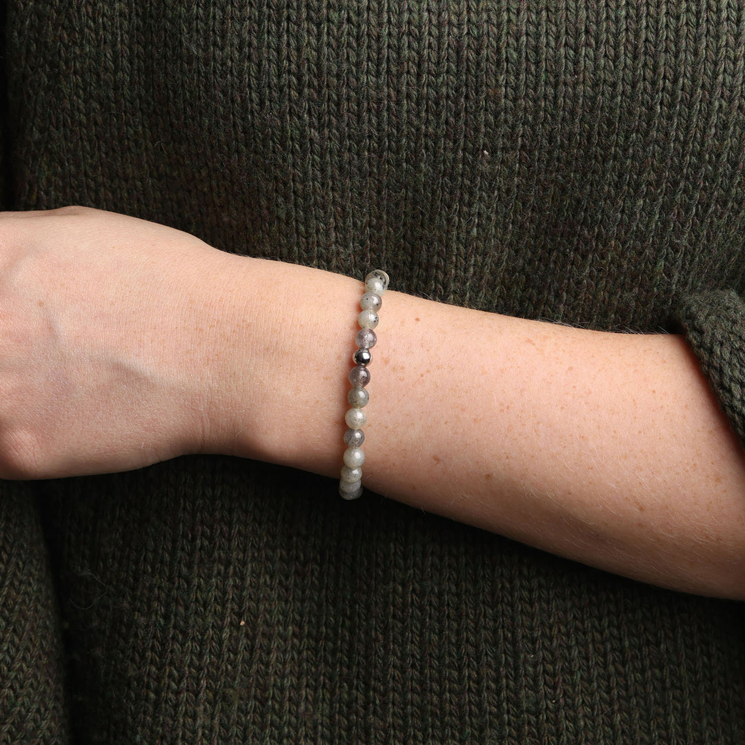 Erika - Armband aus Steinkugeln Edelstahl