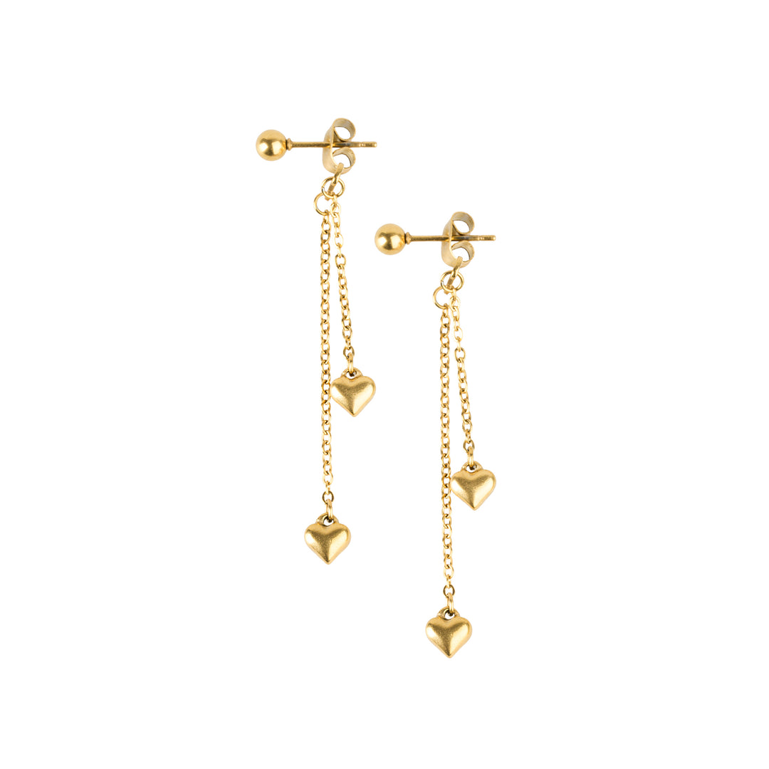 Nella – Herz-Ketten-Ohrringe Edelstahl