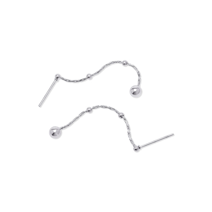Jina - Kugelkettchen Ohrringe Edelstahl