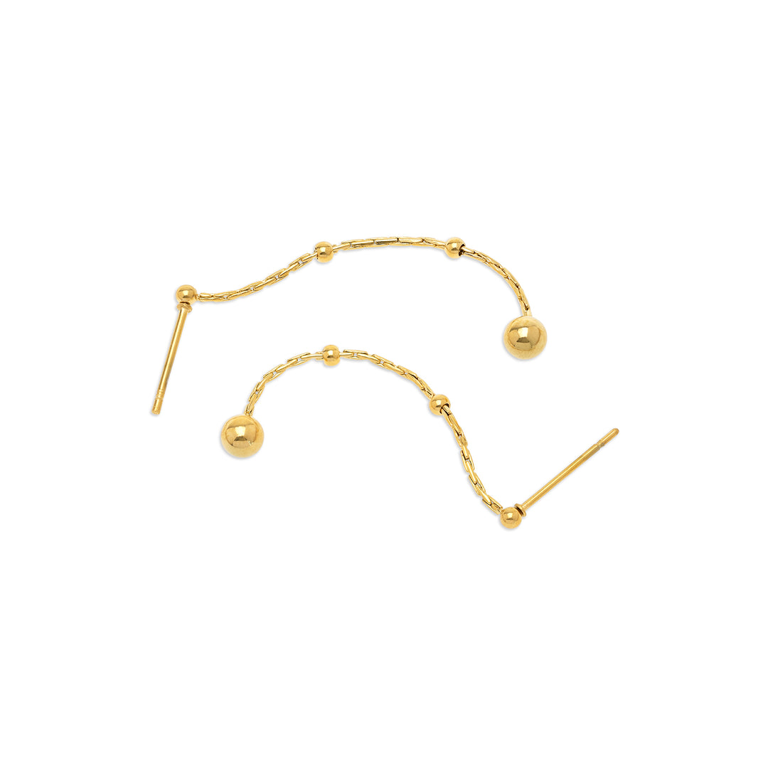 Jina - Kugelkettchen Ohrringe Edelstahl