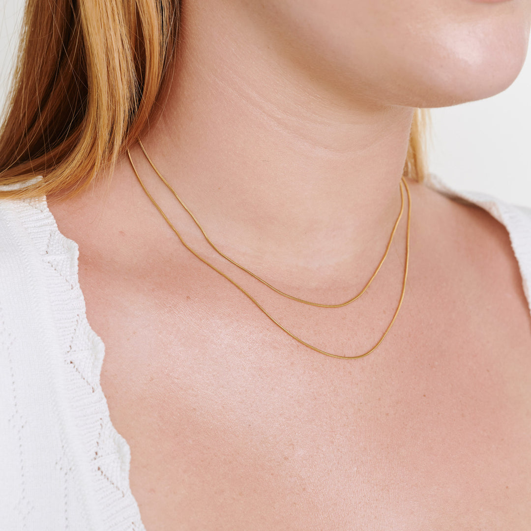 Silvia - Double Snake Chain Necklace Stainless Steel