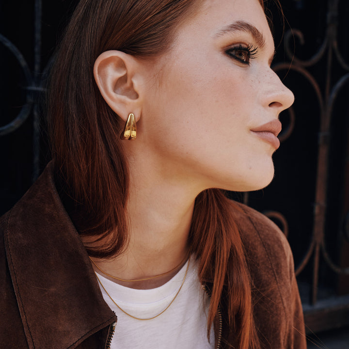 Silvia - Double Snake Chain Necklace Stainless Steel