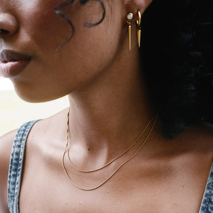 Bim – Kristall-Spike-Ohrringe Edelstahl