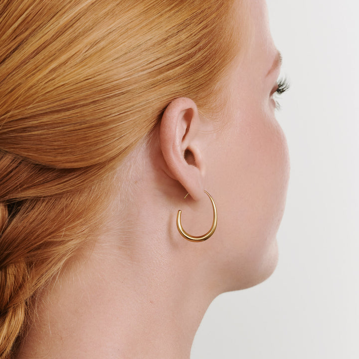 Vilhelmina - Adjustable Hoop Earrings Stainless Steel