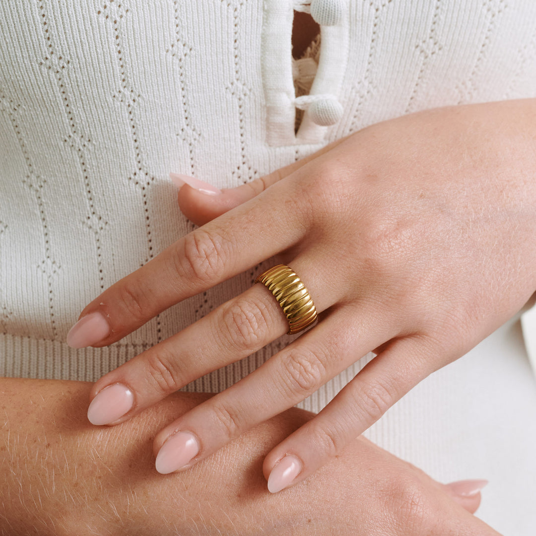 Nova - Ribbed Ring Stainless Steel