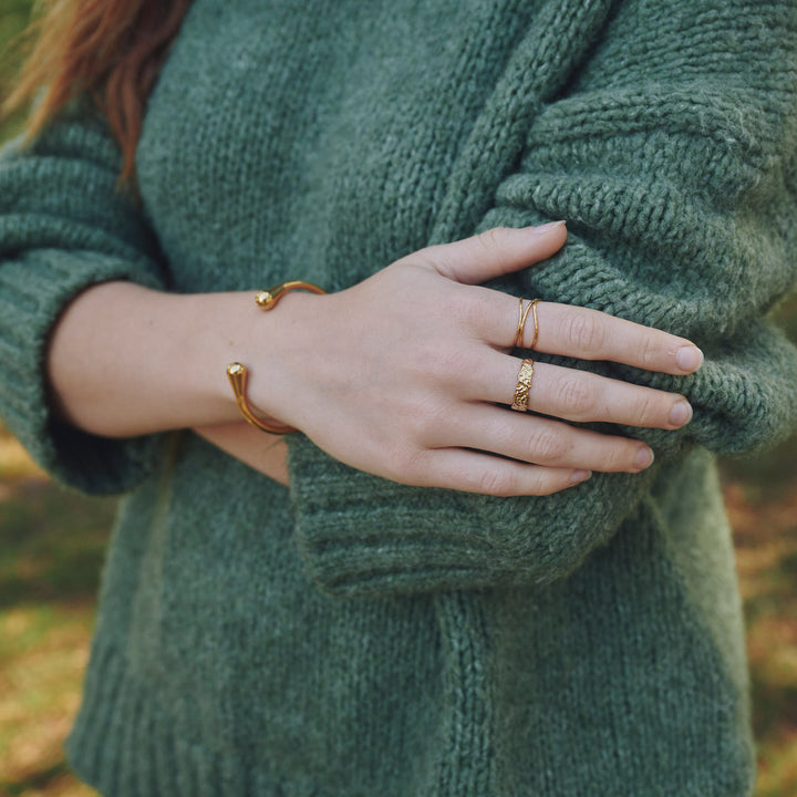 Petra - Offenes Armreif Armband Edelstahl