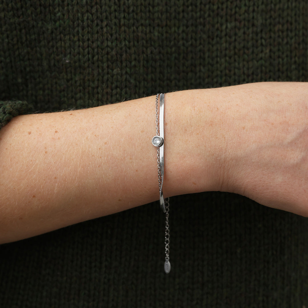 Solvej – Duo Chain Bracelet in Stainless Steel | Timi of Sweden