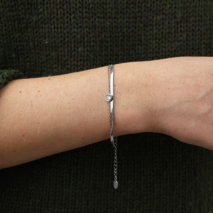 Solvej – Duo Chain Bracelet in Stainless Steel | Timi of Sweden