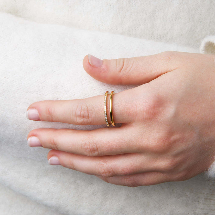 Melissa - Duo Crystal Ring Stainless Steel