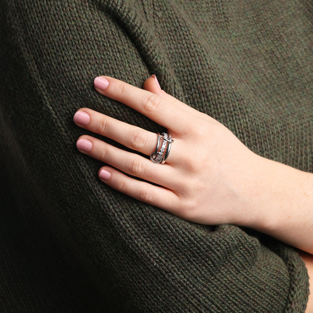 Ethel - Ringstack Kristall Edelstahl