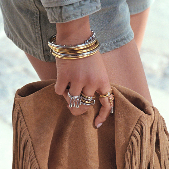 Irene - Stacked Ring Sleek Stainless Steel