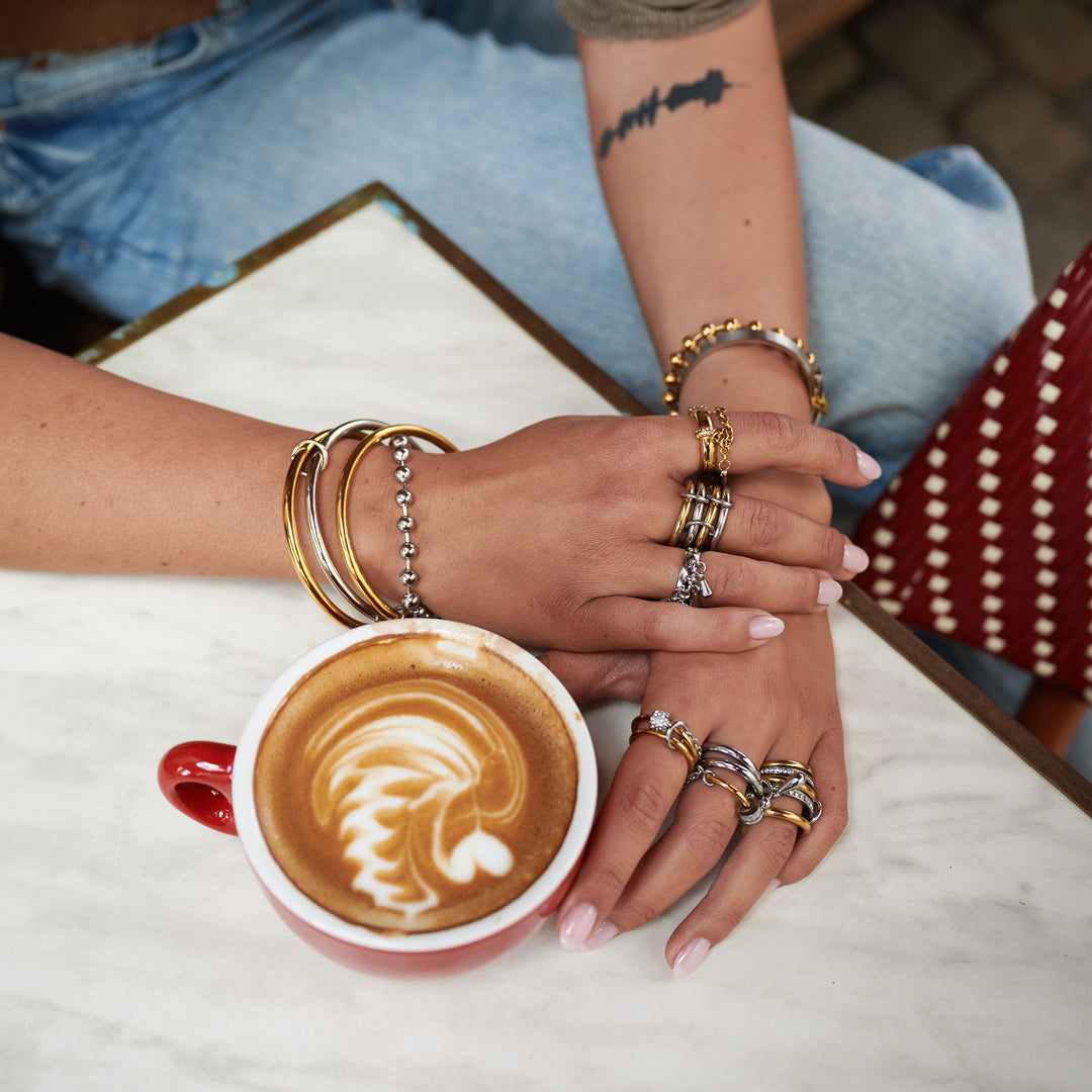 Irene - Stacked Ring Sleek Stainless Steel