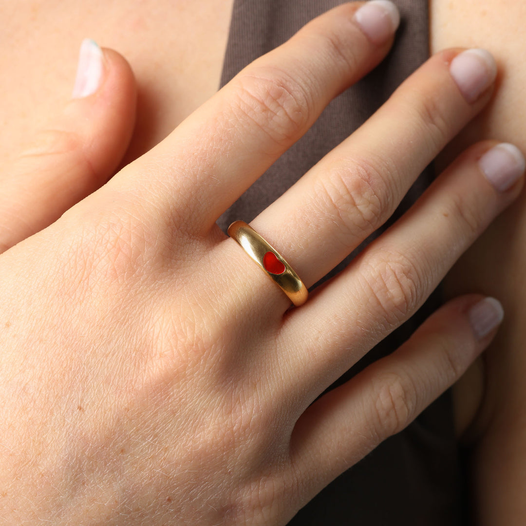 Odette - Herzring Edelstahl