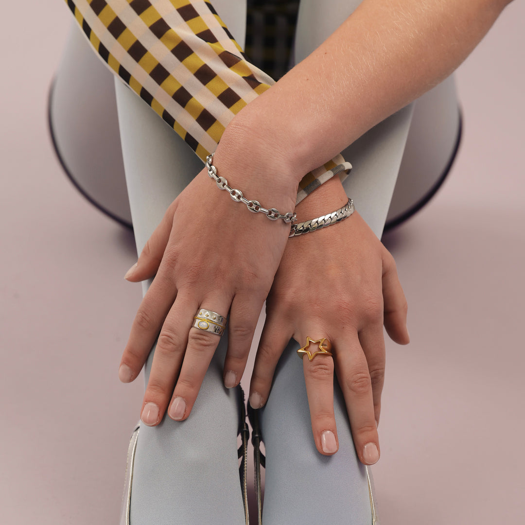 Isra - Boho Auffälliger Ring aus Edelstahl