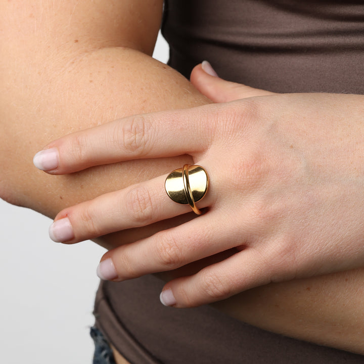 Jiselle - Auffälliger Ring aus Edelstahl