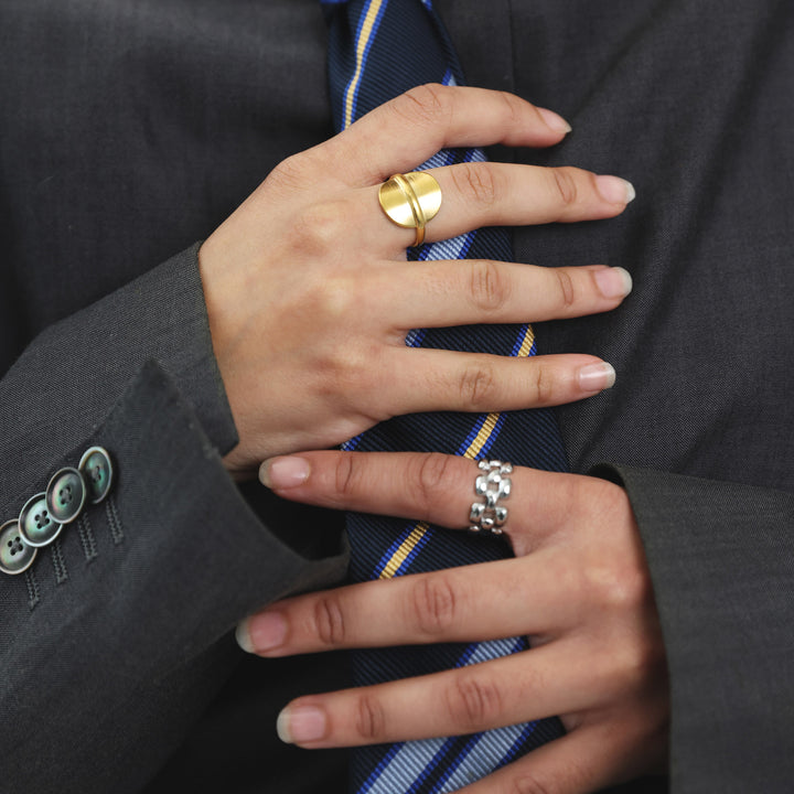 Jiselle - Auffälliger Ring aus Edelstahl