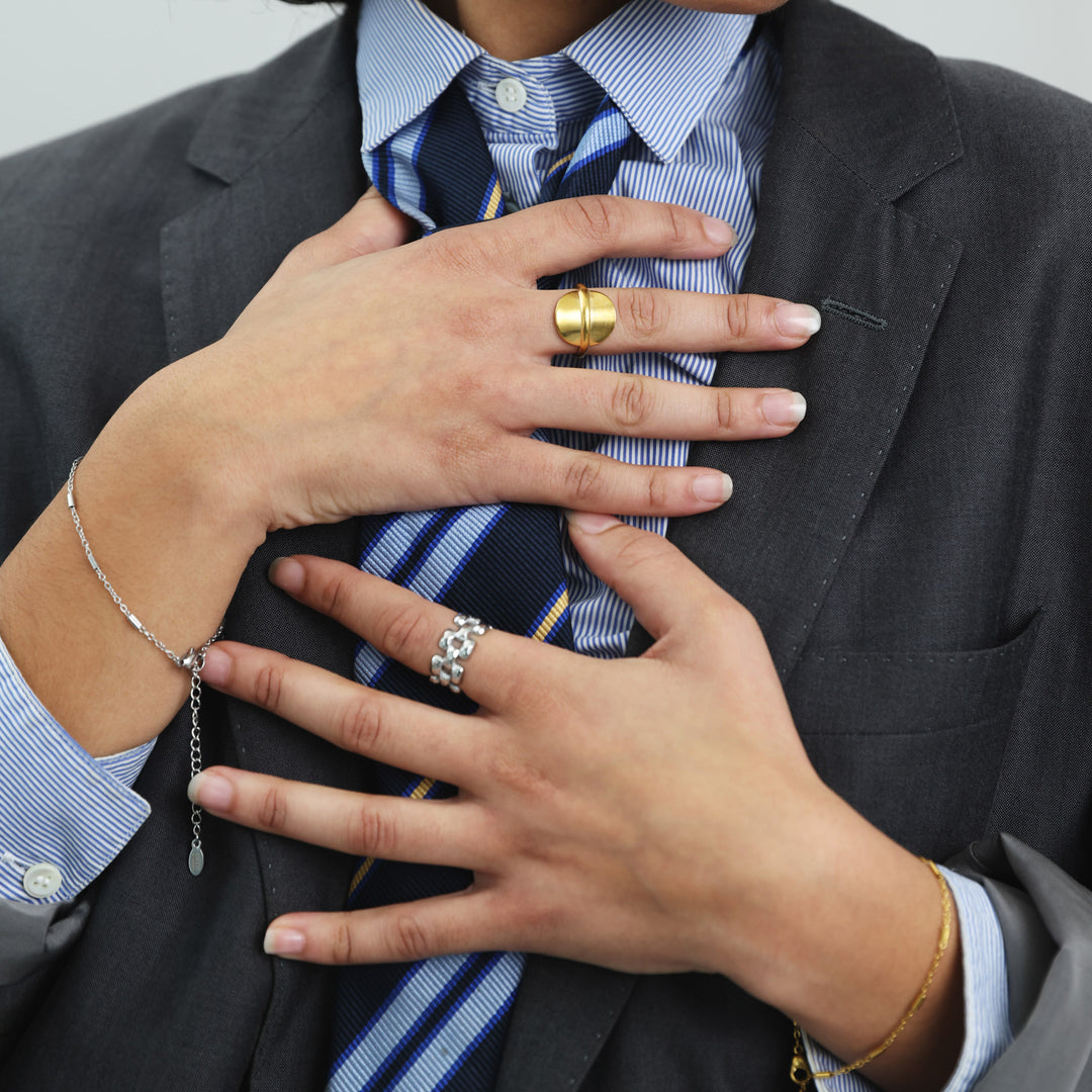 Jiselle - Auffälliger Ring aus Edelstahl