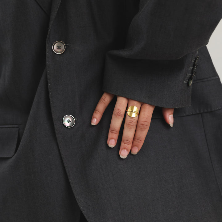 Jiselle - Auffälliger Ring aus Edelstahl