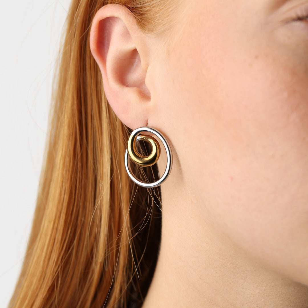 Lara - Swirl Stud Earrings Stainless Steel