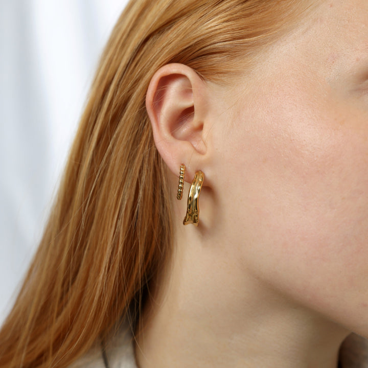 Kajsa - Gehämmertes Ohrstecker Edelstahl