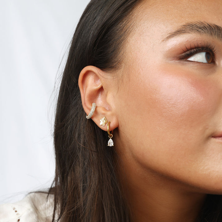 Solina - Kristall Ear Cuff Edelstahl