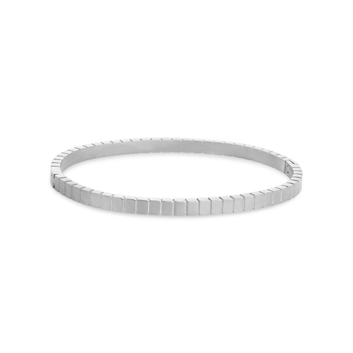 Meja - Textured Bangle Bracelet Stainless Steel