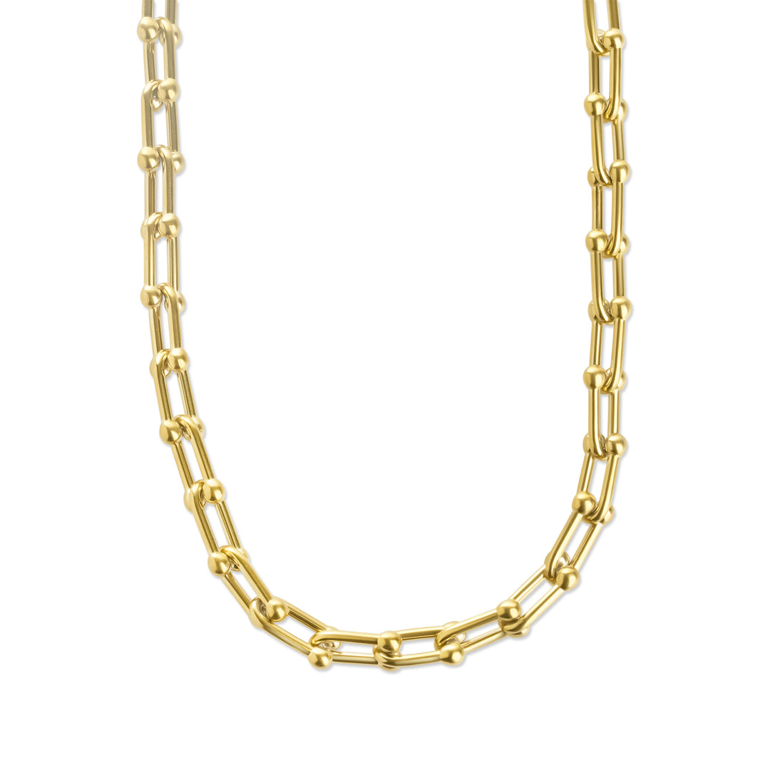 Betty - Halskette mit Büroklammer-Verbindung aus Edelstahl