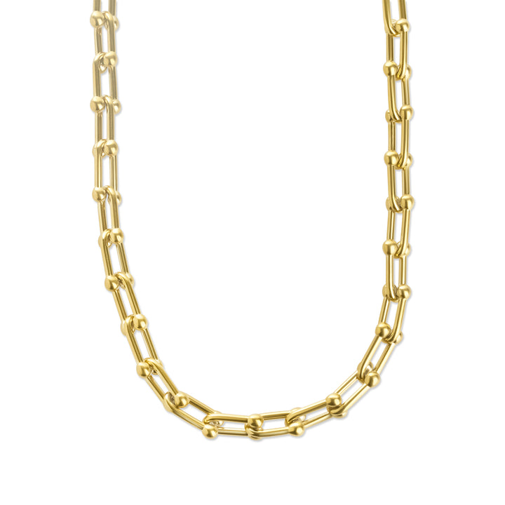 Betty - Halskette mit Büroklammer-Verbindung aus Edelstahl