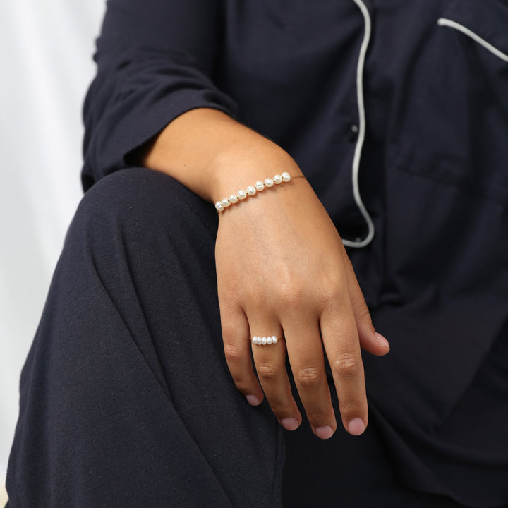 Loanna - Perlenarmband Edelstahl