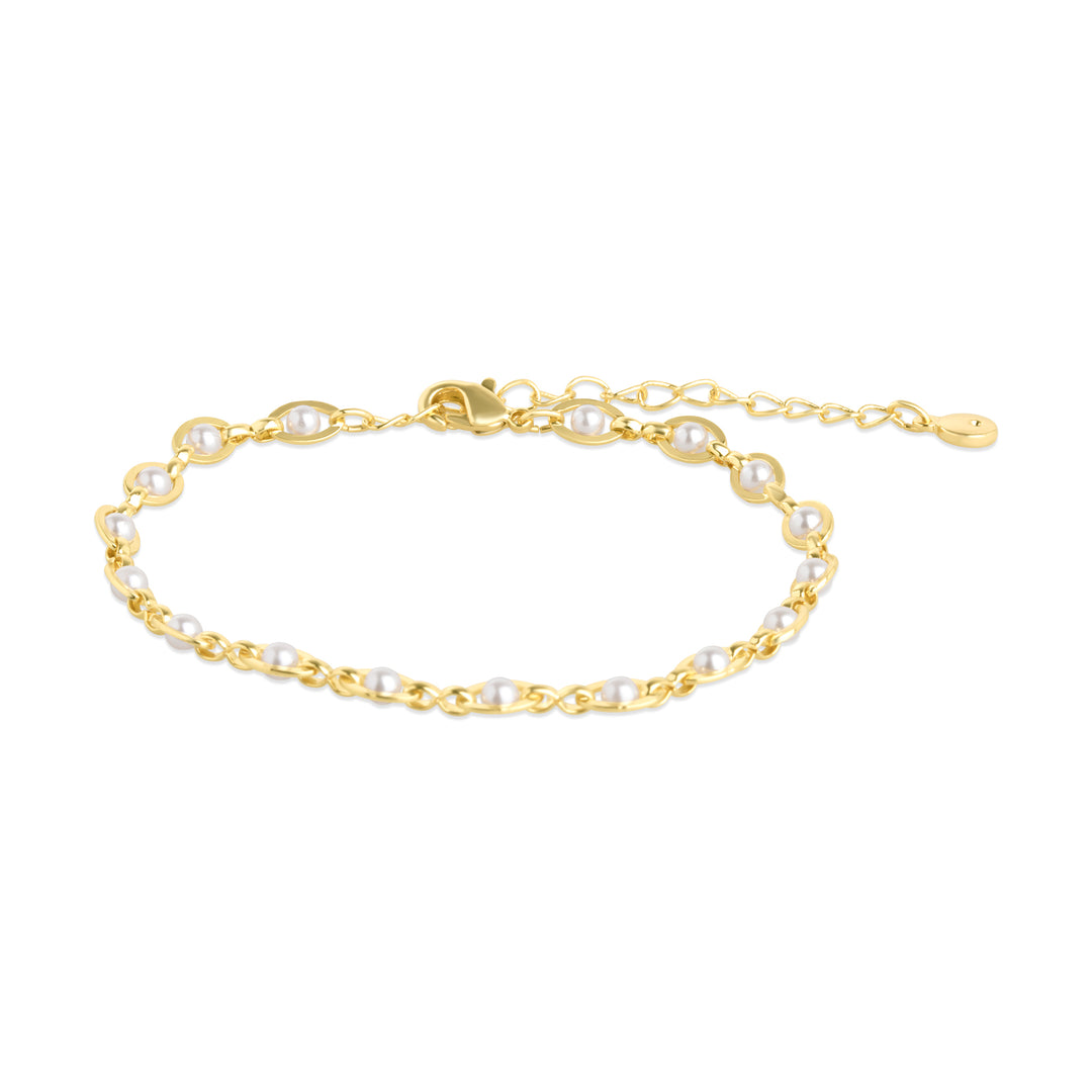 Nanna - Pearl Chain Bracelet Stainless Steel