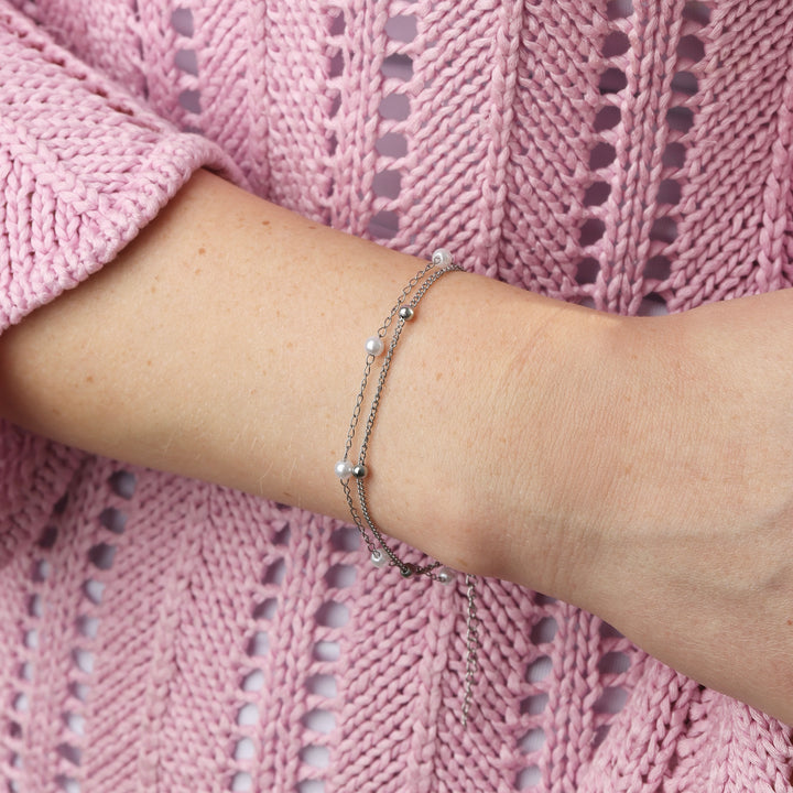 Lo - Geschichtetes Kettenarmband Edelstahl