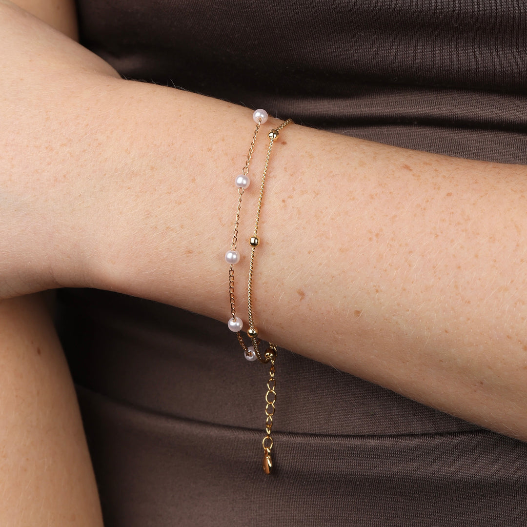 Lo - Geschichtetes Kettenarmband Edelstahl