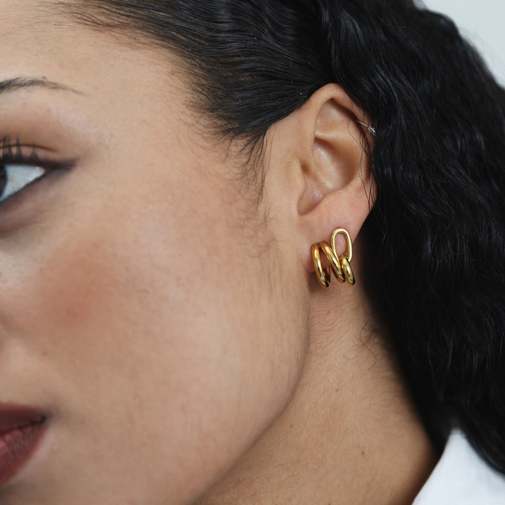 Madina - Creolen-Stecker aus Edelstahl