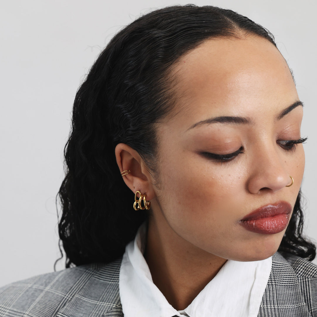 Madina - Creolen-Stecker aus Edelstahl