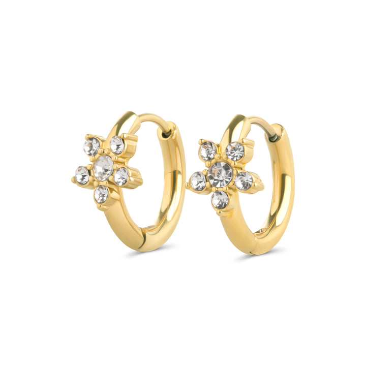 Helia - Kristall Hoops Edelstahl