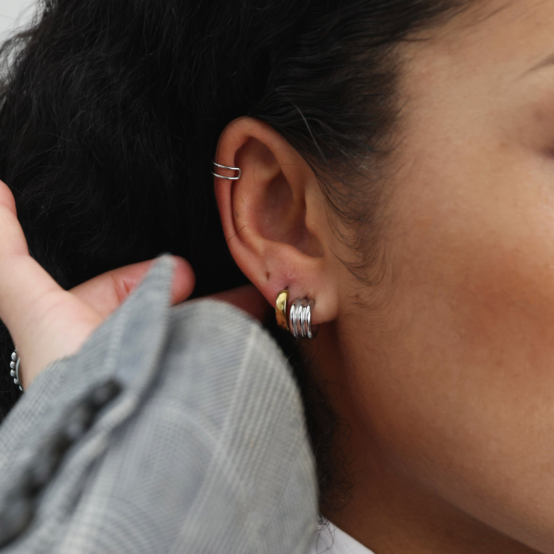 Pistole - Mehrschichtige Ohrstecker aus Edelstahl