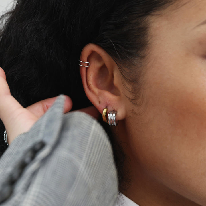 Pistole - Mehrschichtige Ohrstecker aus Edelstahl