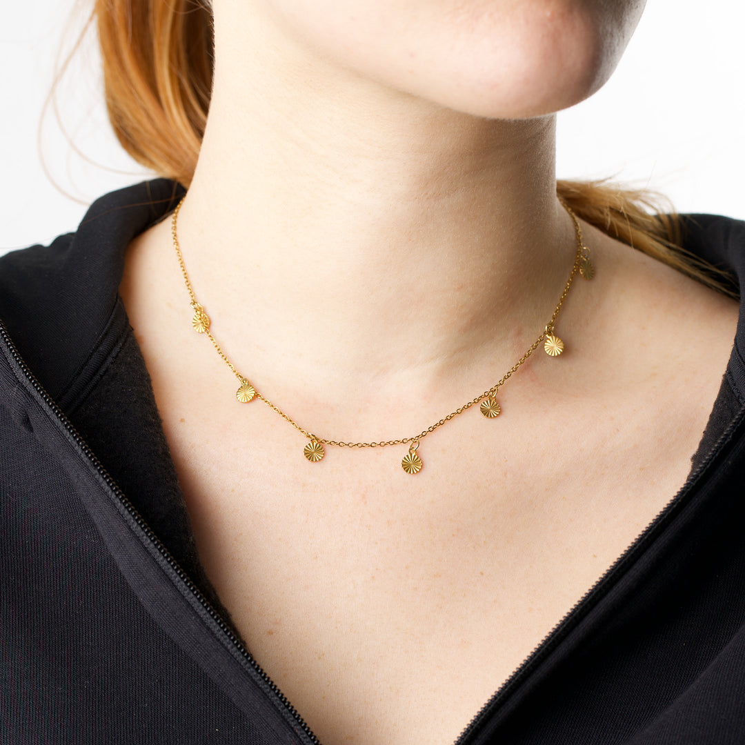 Liv - Münzanhänger Halskette Edelstahl