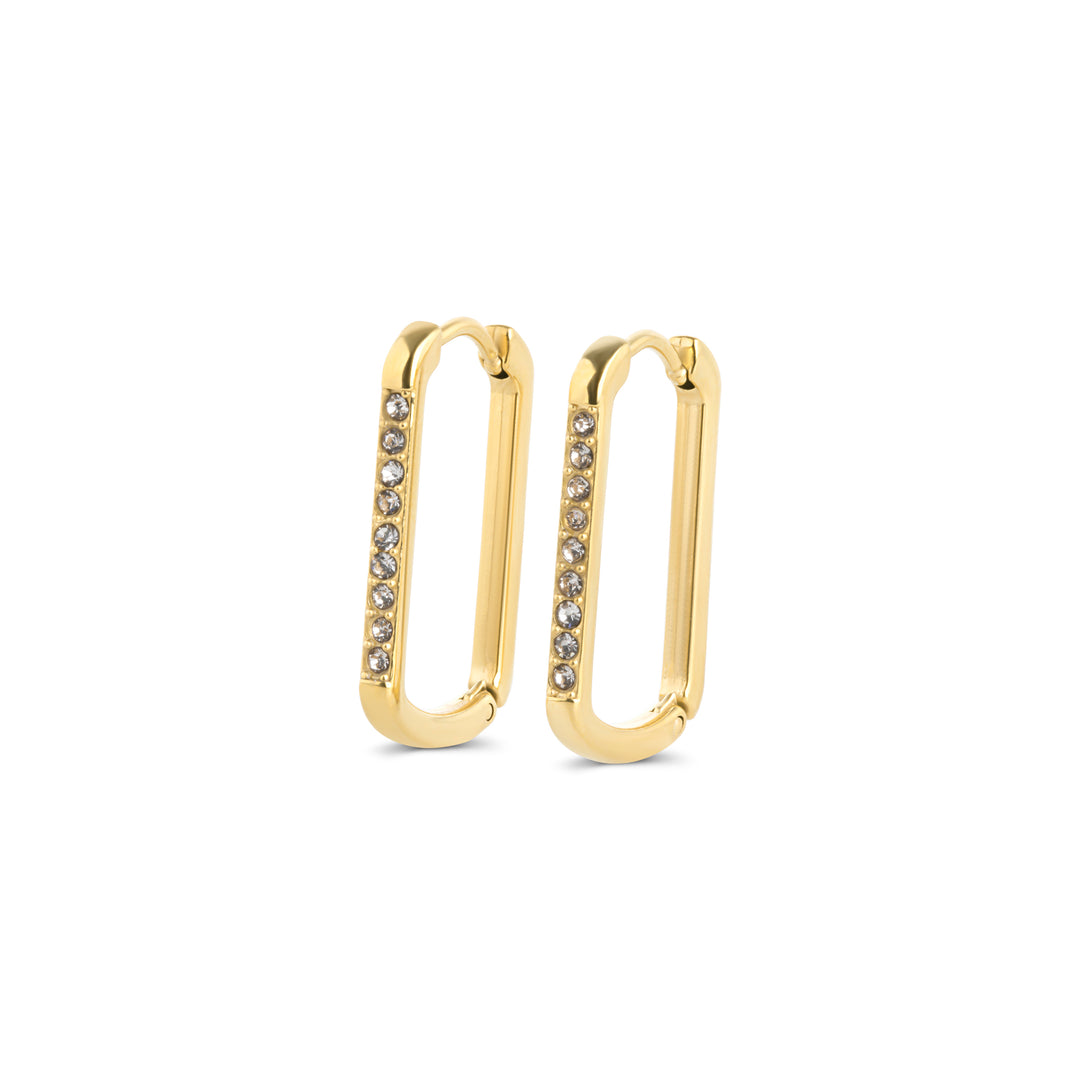 Celeste - Kristall-Creolen Edelstahl