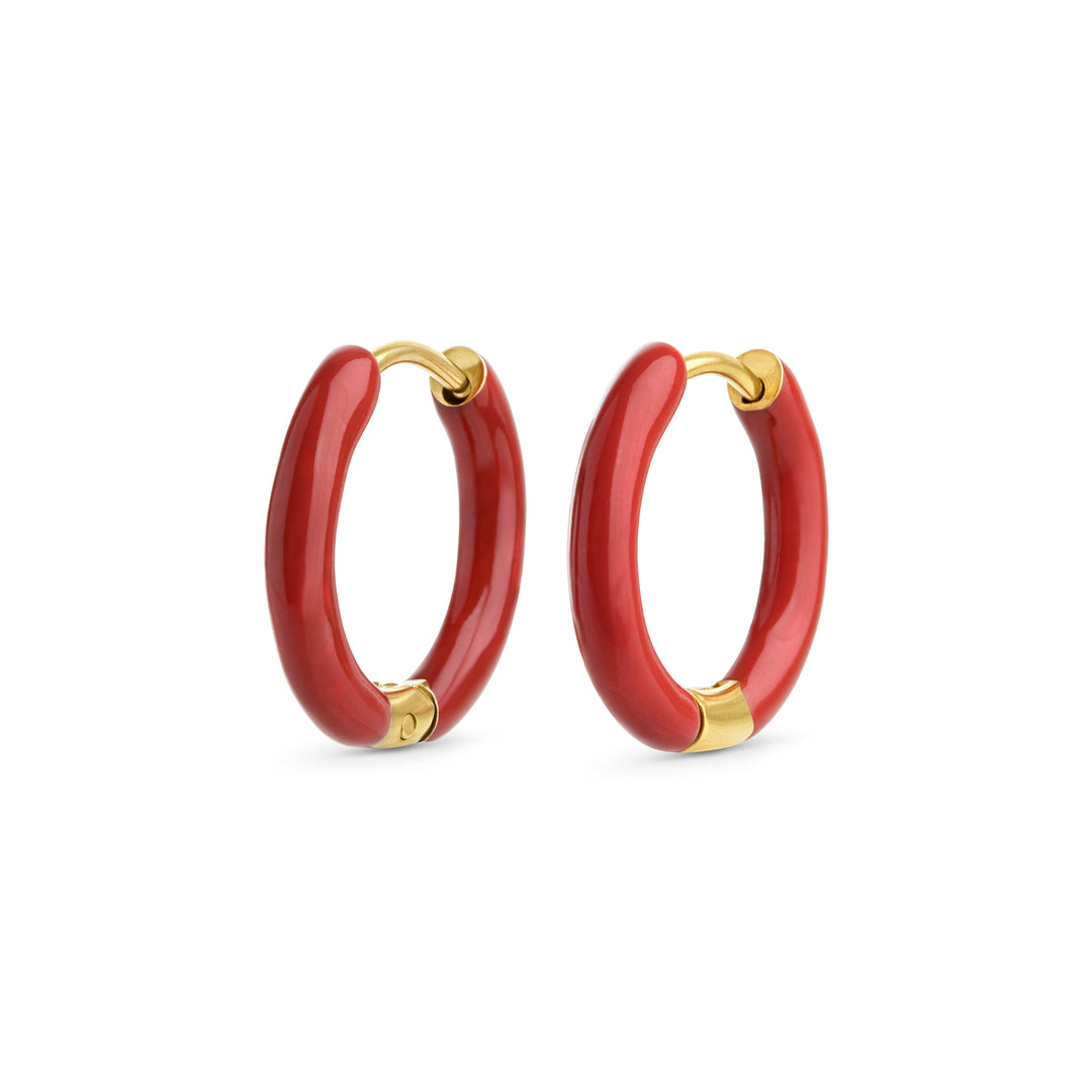 Kaja - Huggie Creolen 17mm Edelstahl