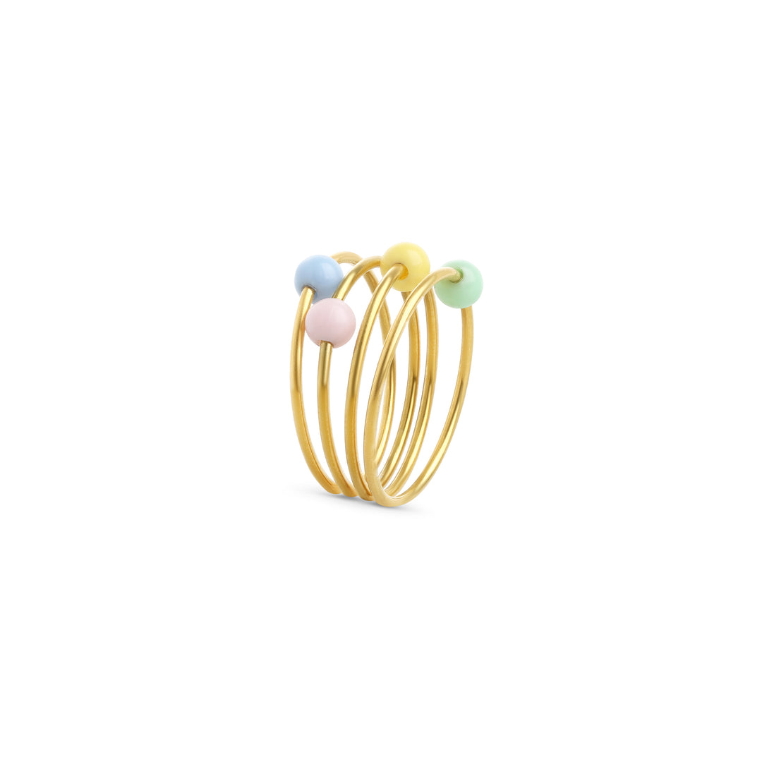 Disa - Color Bead Rings Stainless Steel
