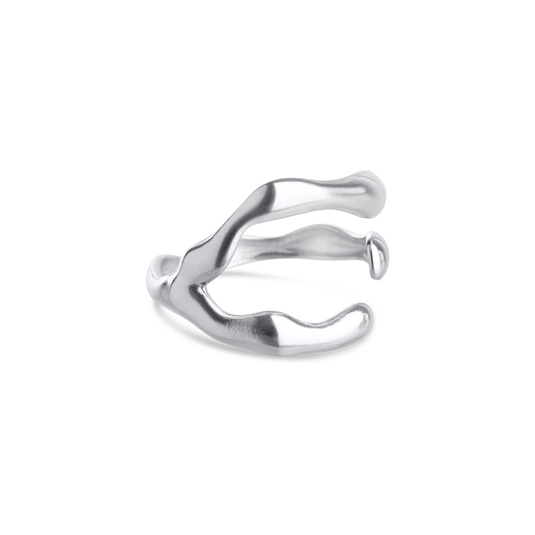 Clara - Claw Ring Stainless Steel Silver
