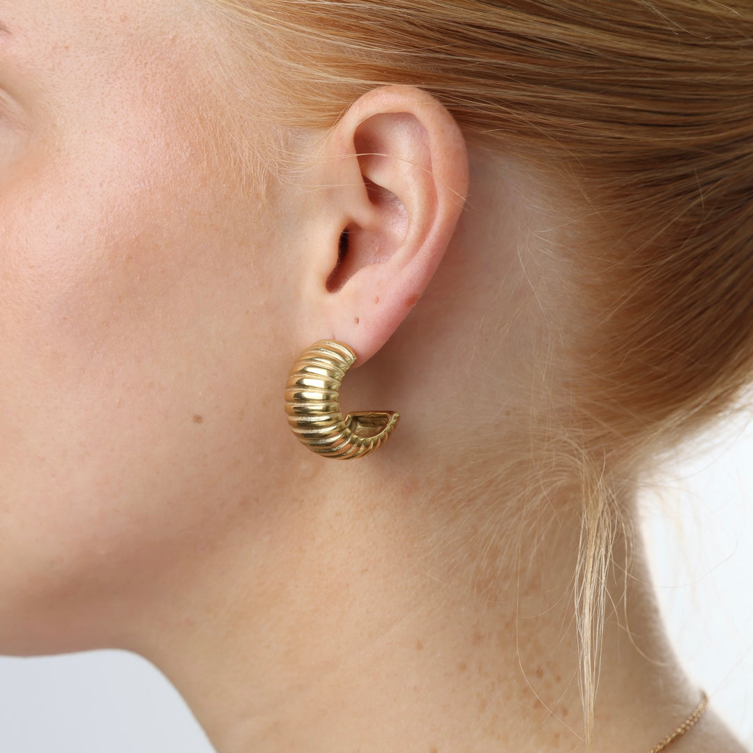 Alima - Chunky Stud Earrings Stainless Steel