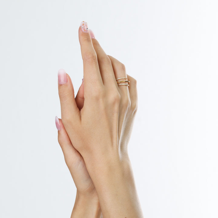 Jada – Ring mit Kristall aus Edelstahl, Gold | Timi of Sweden